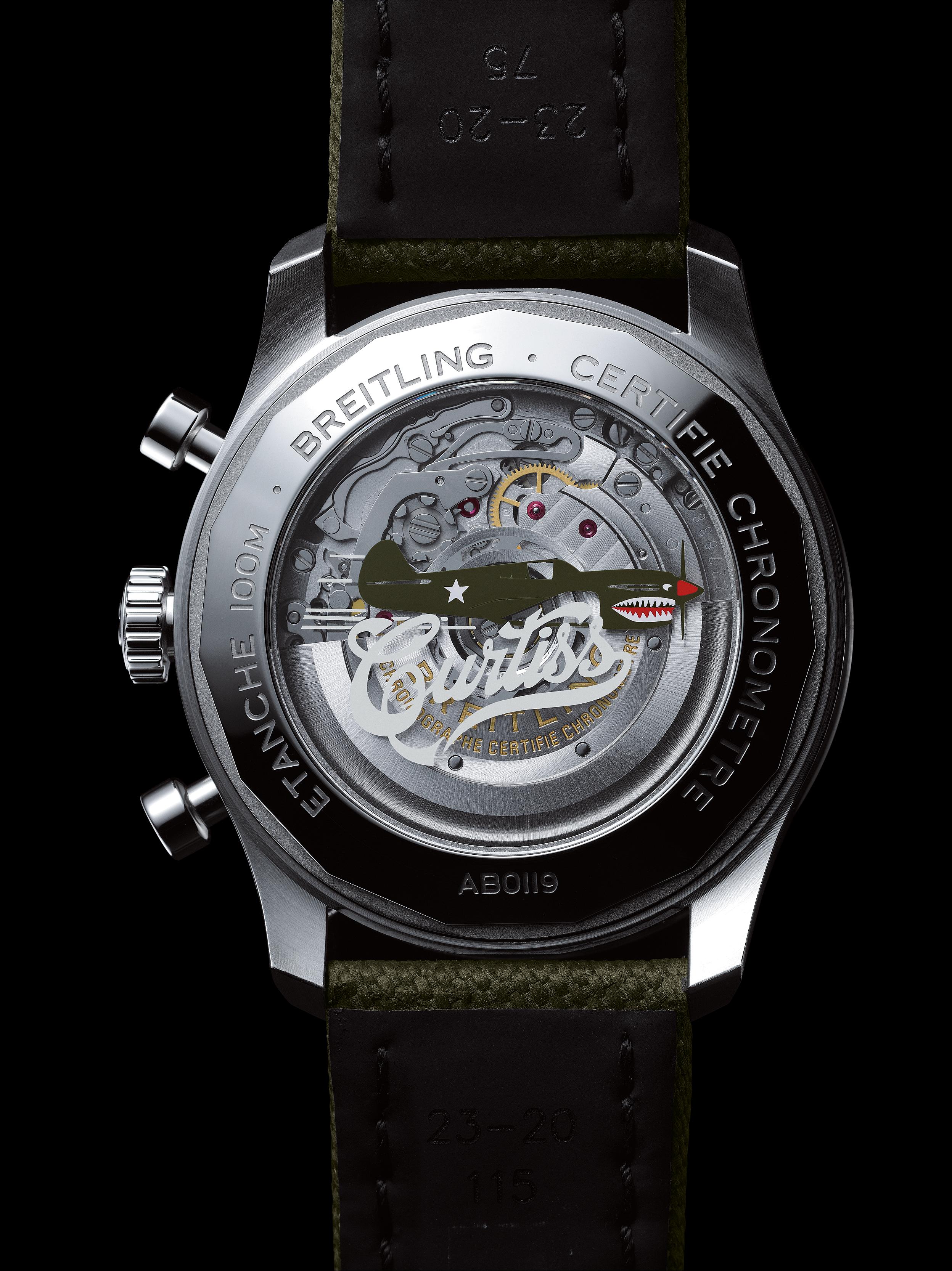 Breitling Aviator 8 B01 Chronograph 43 Curtiss Warhawk_Case Back (1)