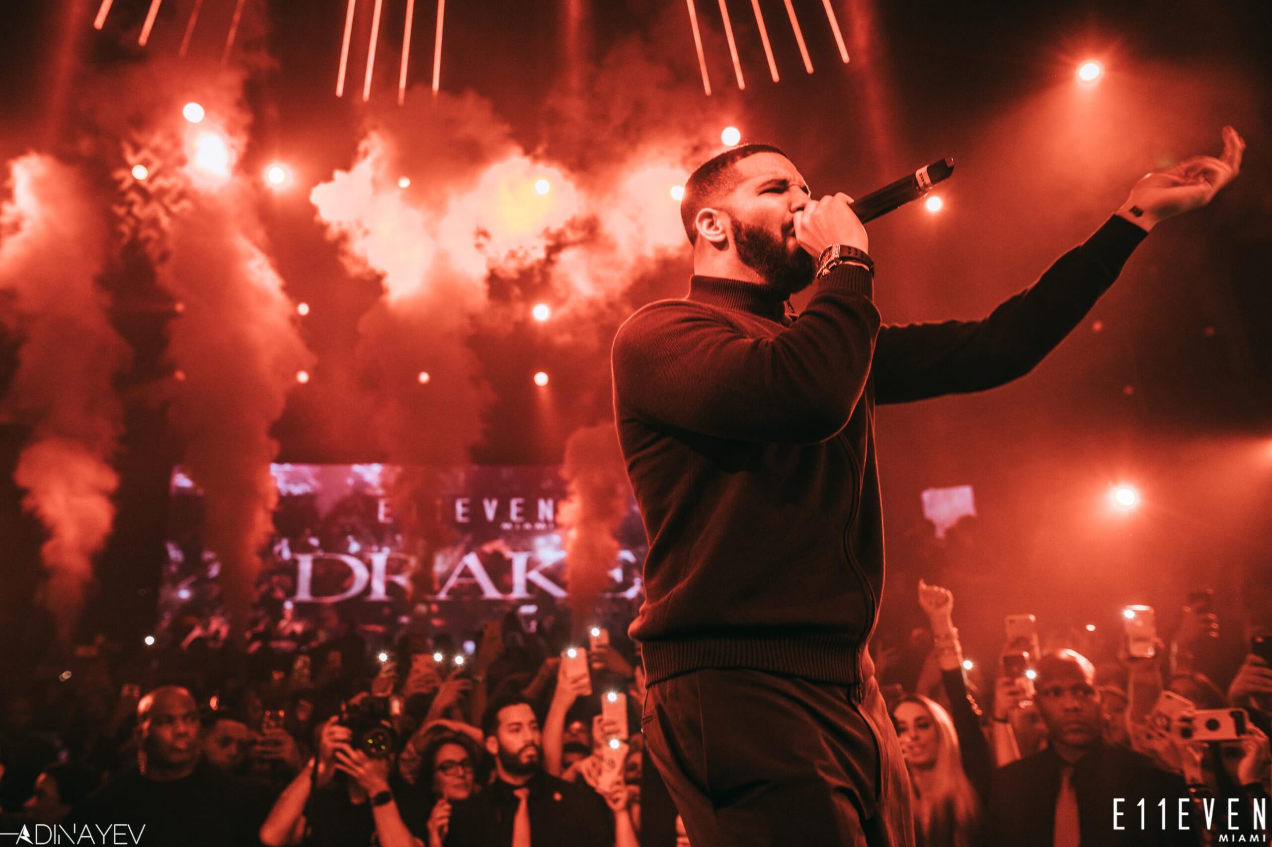 Drake at E11EVEN MIAMI - credit ADINAYEV