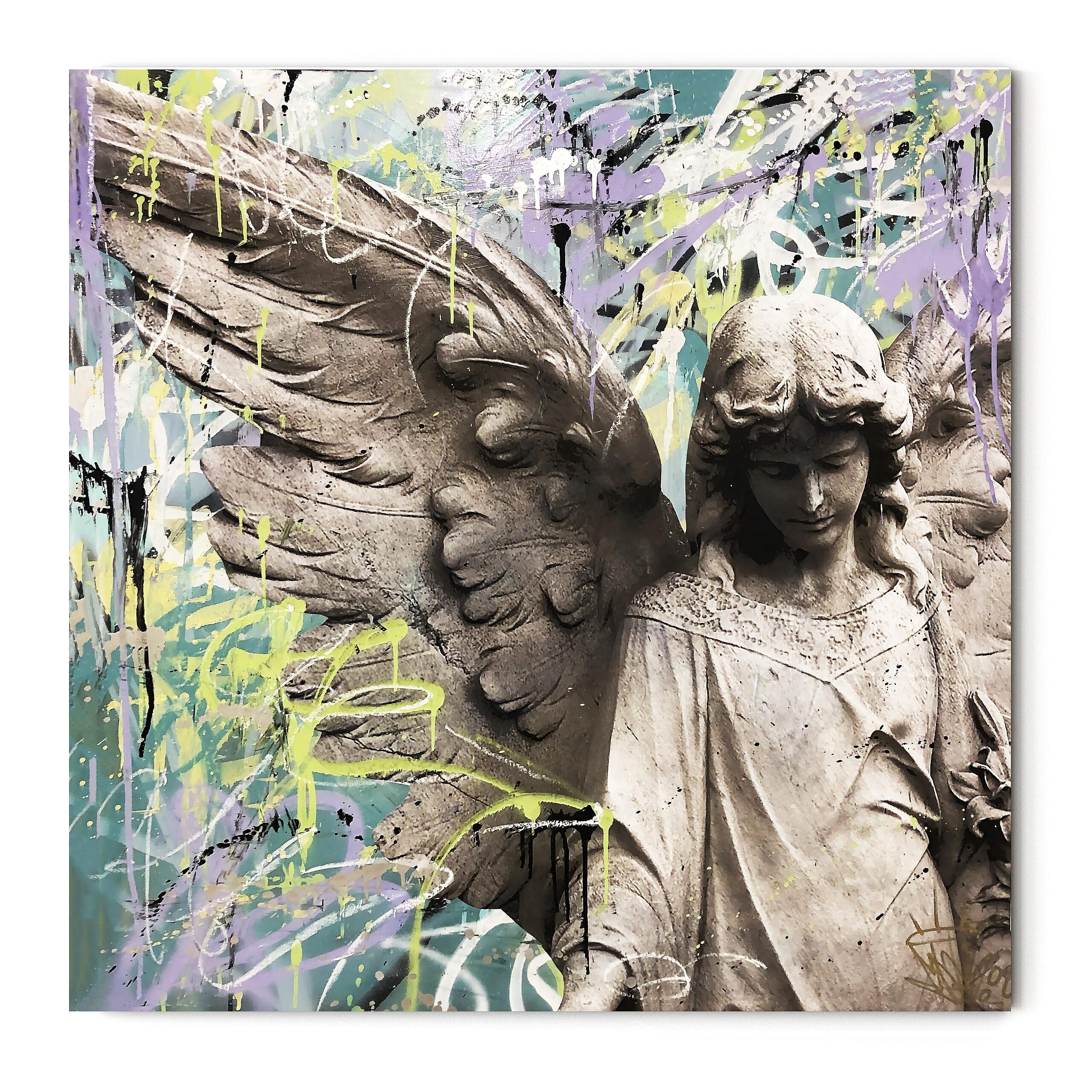 Angels And The City _ Mixed Media _ 36x36 _ Seek One _ $4,500