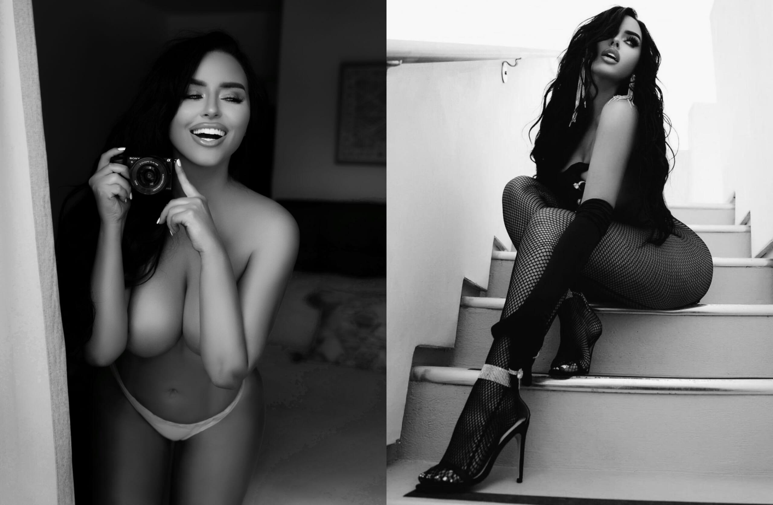 Abigail Ratchford Black and White Split 4
