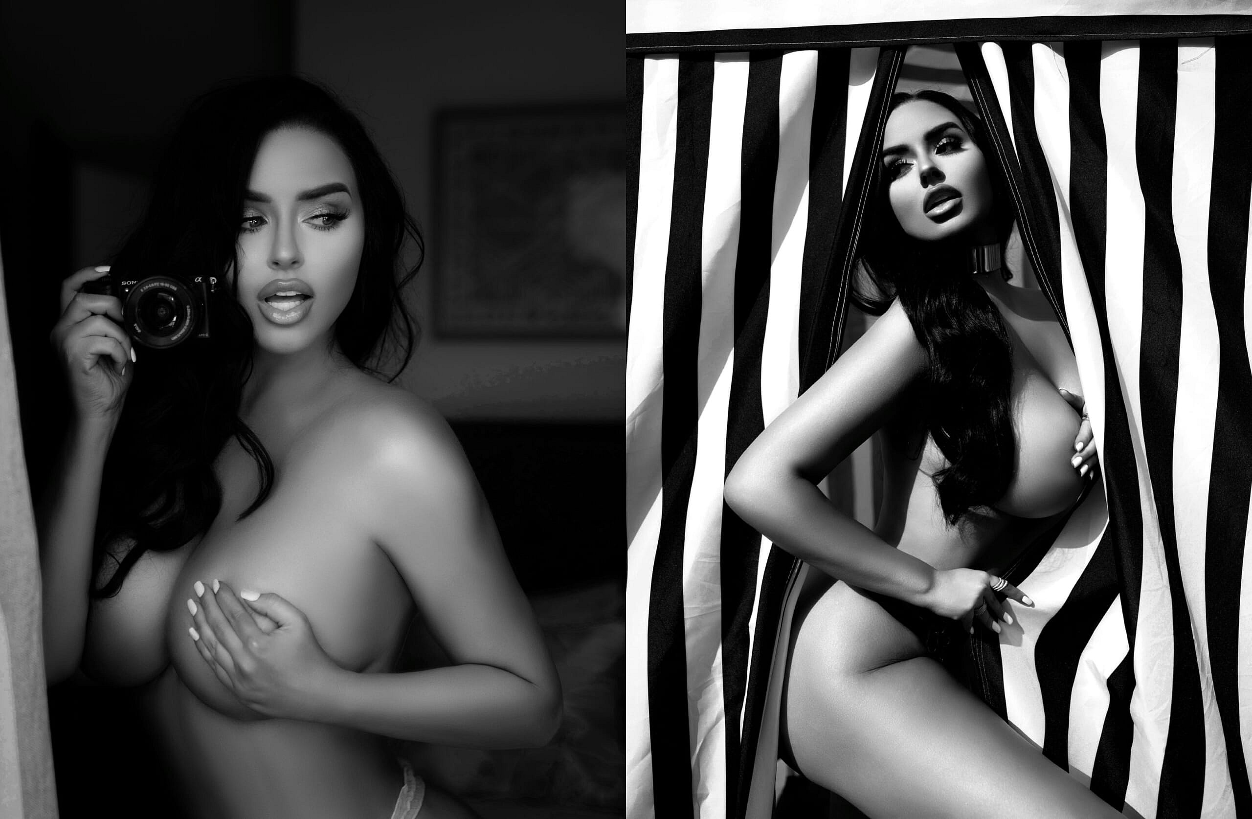 Abigail Ratchford Black and White Split 1
