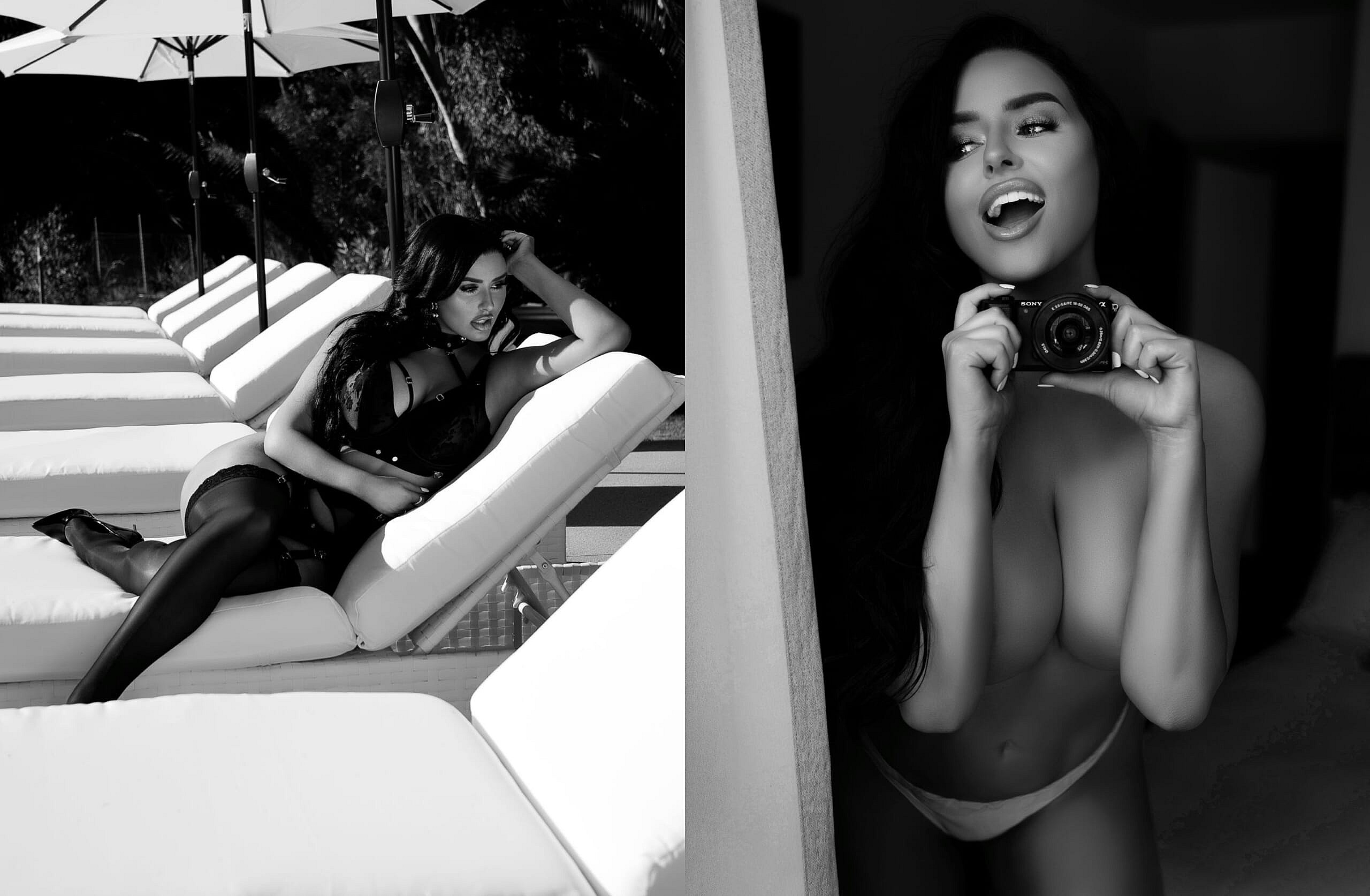 Abigail Ratchford Black and White Split 2