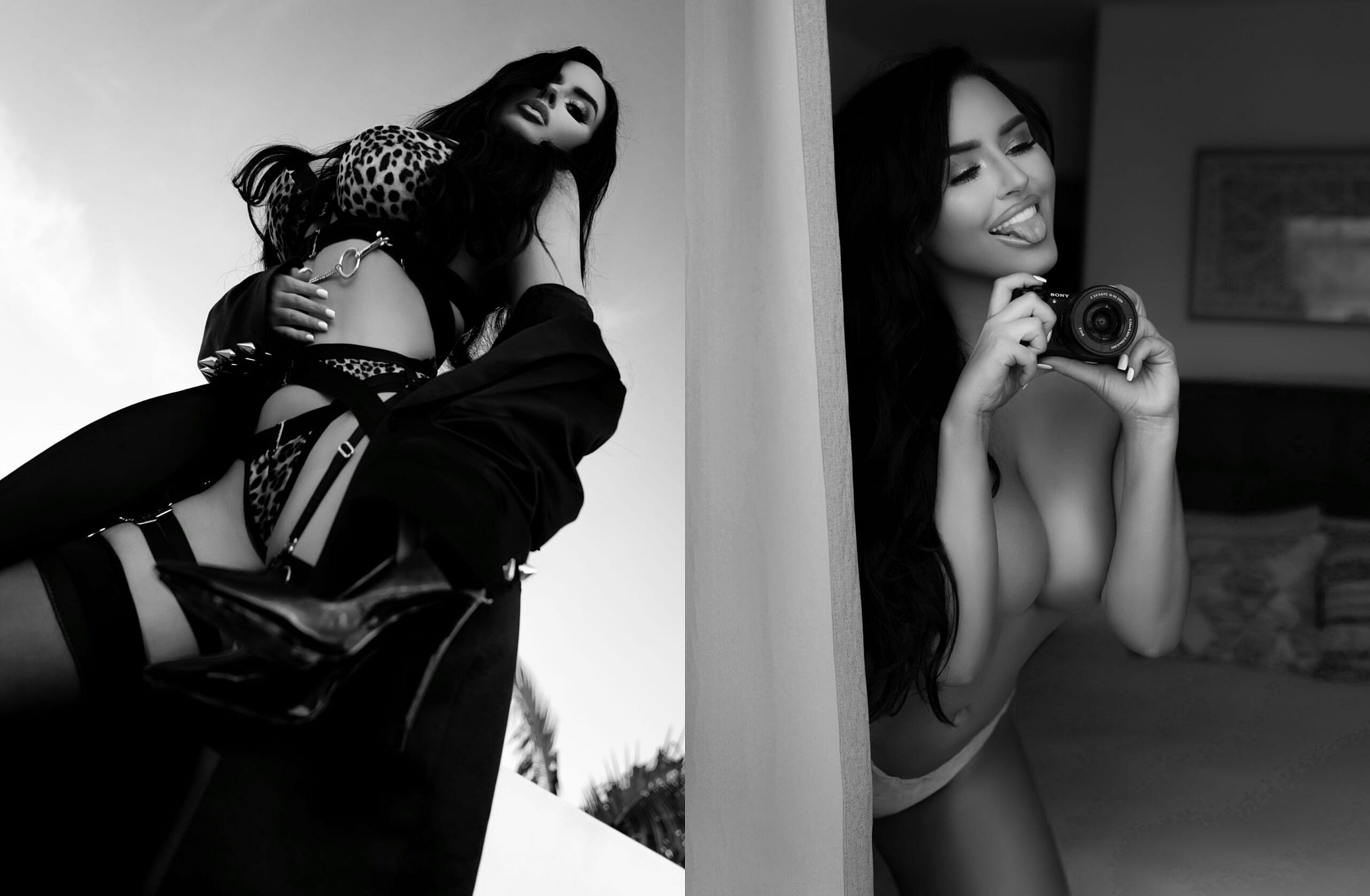 Abigail Ratchford Black and White Split 3