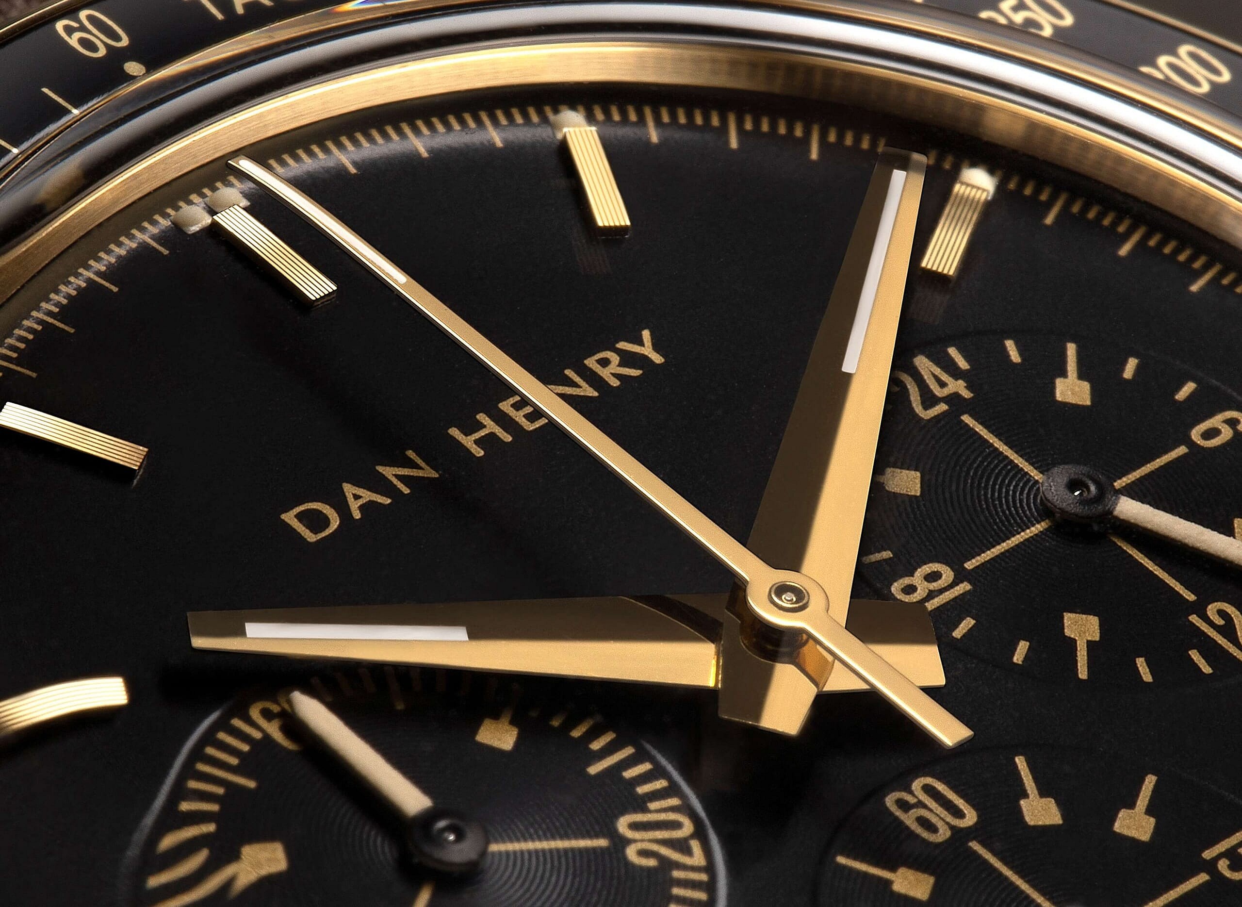 Dan Henry 1962 Racing Chronograph Gold Dial