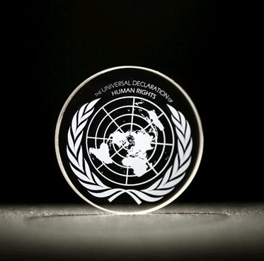 Universal Declaration of Human Rights recorded into 5D optical data. (Photo: University of Southampton)