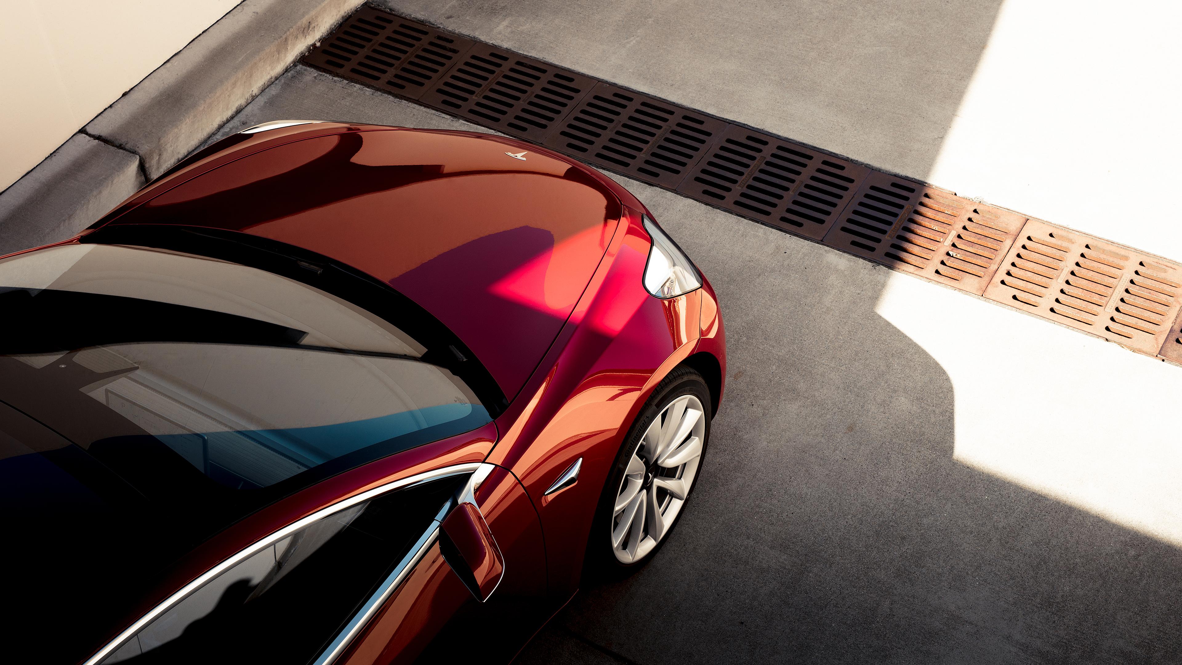 Model 3 Red Overhead