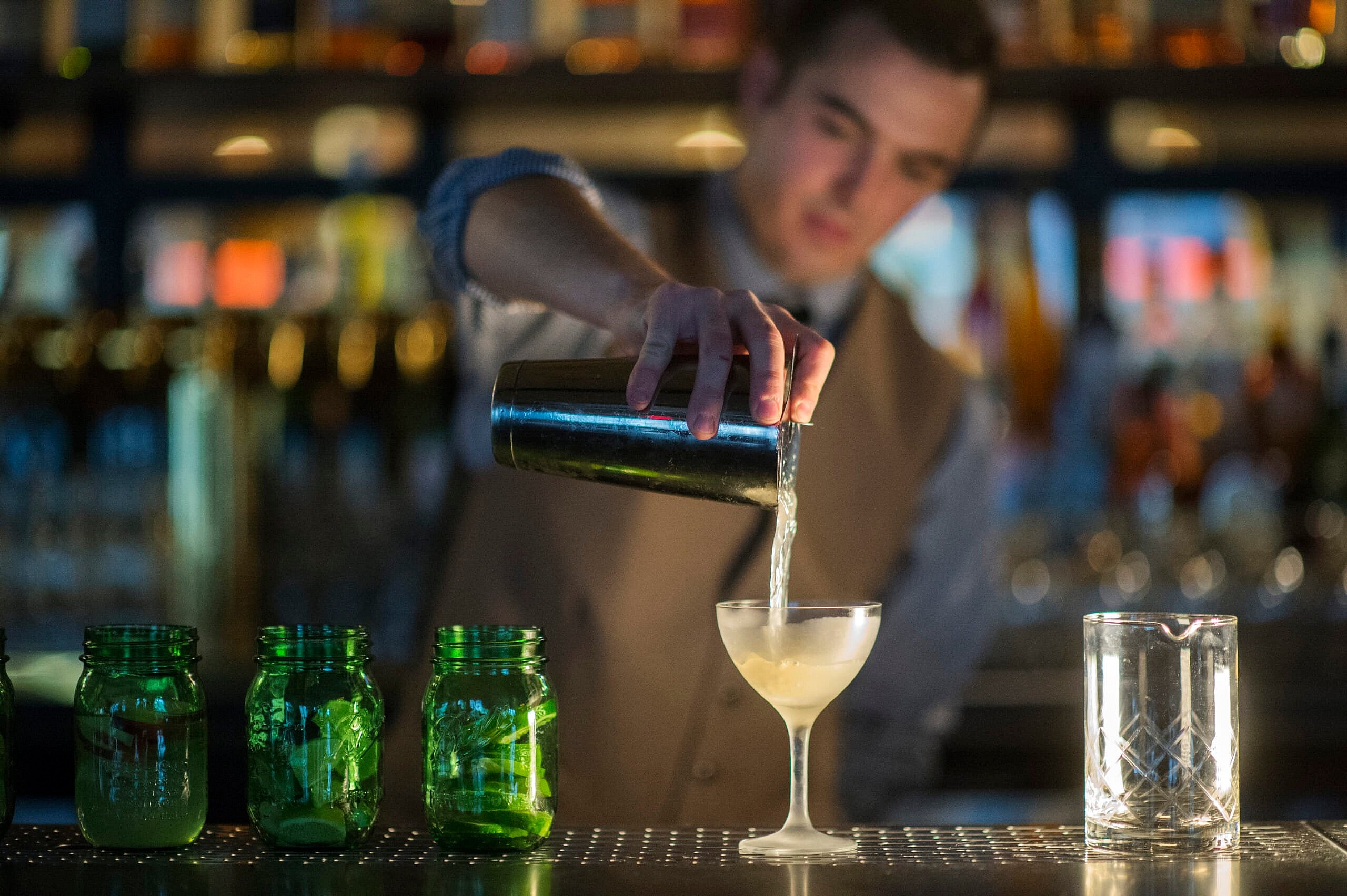 Making Cocktails at the Copper Grouse