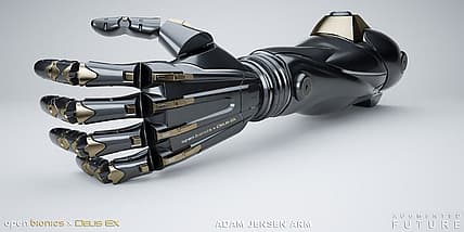 Open Bionics' "Deus Ex" Adam Jensen arm (Photo: Augmented Future)