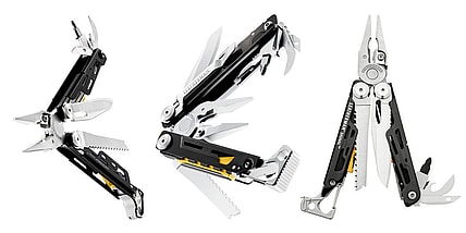 Signal's 19 tools include a whistle and fire-starting