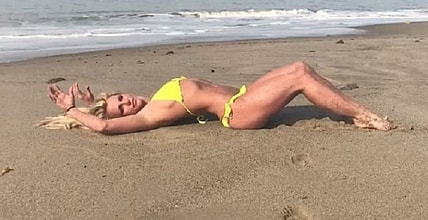 Britney on the beach