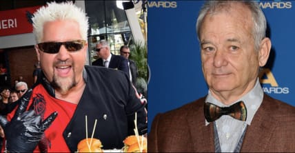 On the left: Guy Fieri. Right: Bill Murray