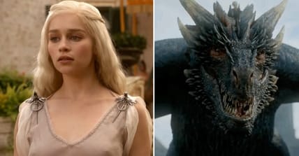 Daenerys Targaryen and one of her babies