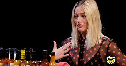 Margot Robbie Hot Ones Promo