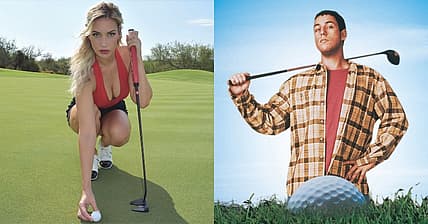 paige spiranac happy gilmore promo split