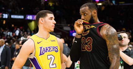 LeBron James and Lonzo Ball