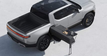 Rivian R1T x Snow Peak Camping Kitchen Promo