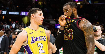LeBron James and Lonzo Ball