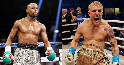Floyd Mayweather Jake Paul Promo Split