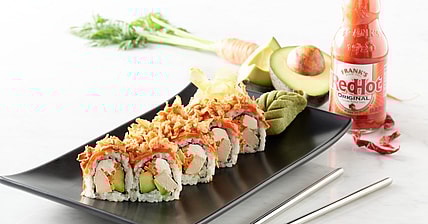 Hissho Sushi Franks Red Hot Buffalo Chicken Roll Promo