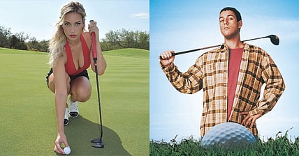 paige spiranac happy gilmore promo split