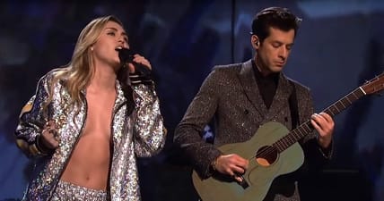 miley cyrus and mark ronson screengrab