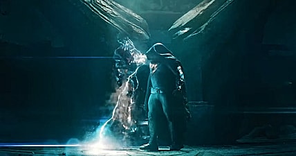 Screengrab of The Rock as Black Adam