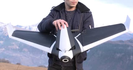 Disco fixed wing plane drone