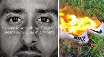 Colin Kaepernick and Burning Shoes