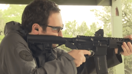 Bump stock in use