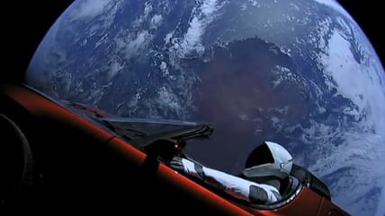 Elon Musk's Tesla Roadster in space