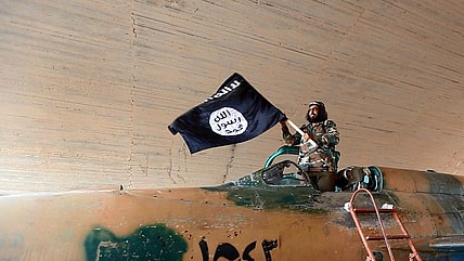 Isis fighter flag Getty