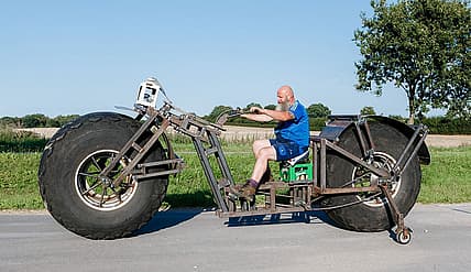 German on giant bike AP