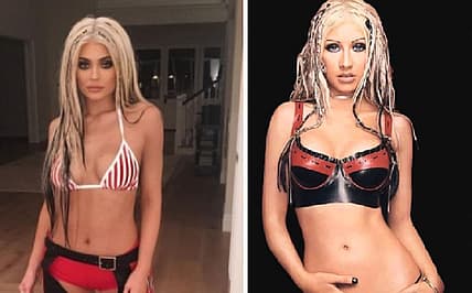 Kylie Jenner and Christina Aguilera promo