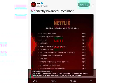 Netflix Schedule