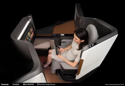 Panasonic's Waterfront luxury airplane seat