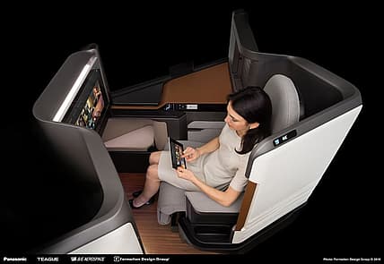 Panasonic's Waterfront luxury airplane seat