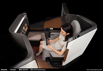 Panasonic's Waterfront luxury airplane seat