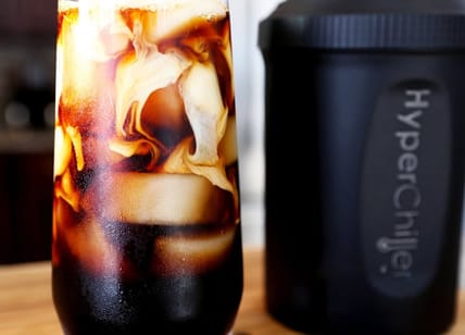Cools your coffee 130 degrees in one minute