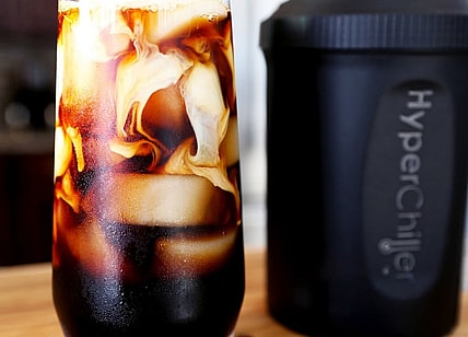 Cools your coffee 130 degrees in one minute