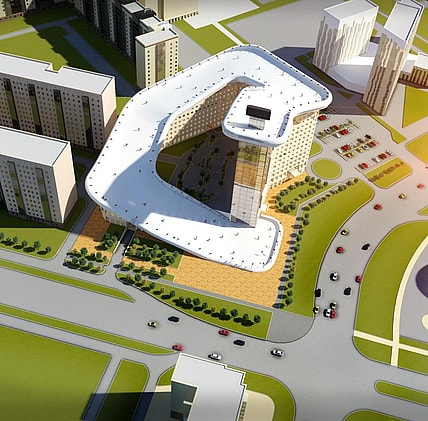 Slalom House concept residence in Astana