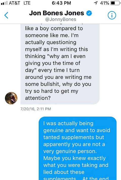 Jon Jones Tyson Griffin DMs (2)