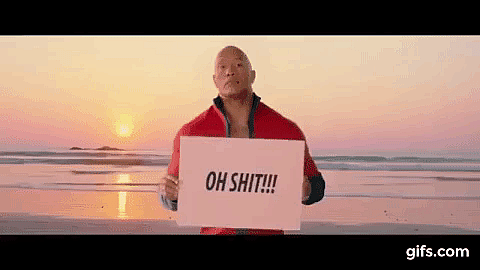 The Rock Baywatch gif
