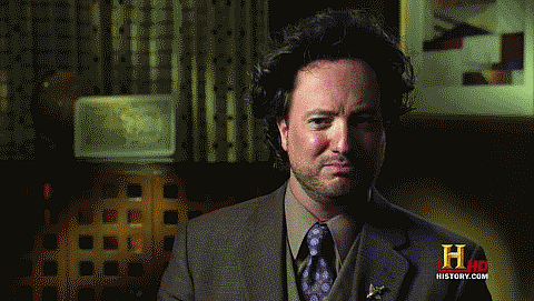 yesitis2.gif Giorgio Tsoukalos, Ancient Aliens gif (GIF: KnowYourMeme)