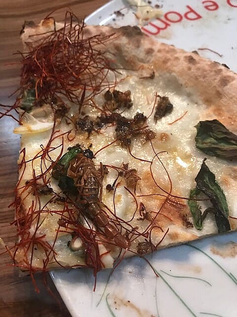 scorpion pizza slice