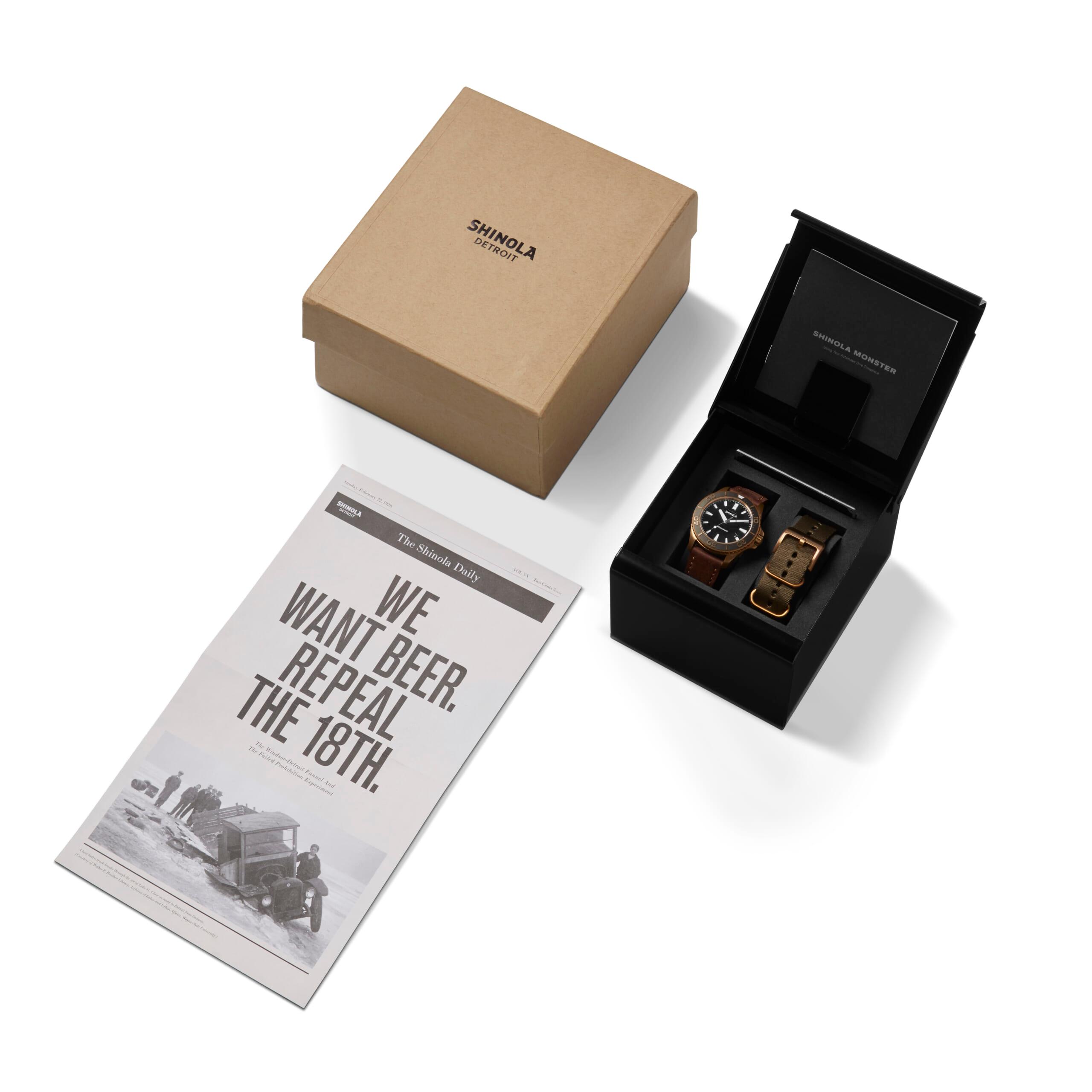 shinola bronze monster packaging