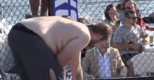 MMA Fighter Pukes Promo