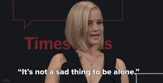 j-lawrence-alone Jennifer freakin' Lawrence