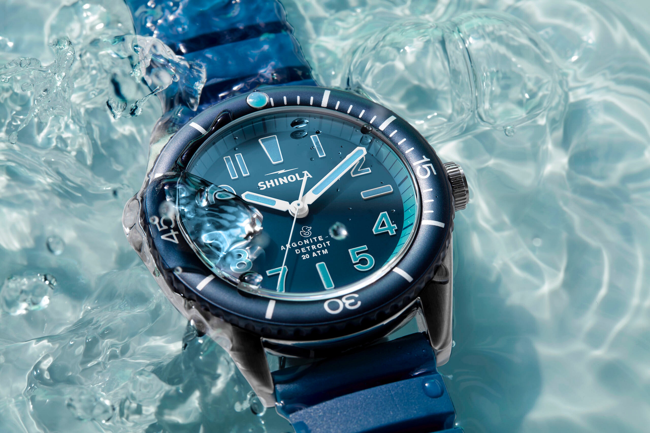 shinola duck watch in blue Shinola Duck Watch in Blue in Water