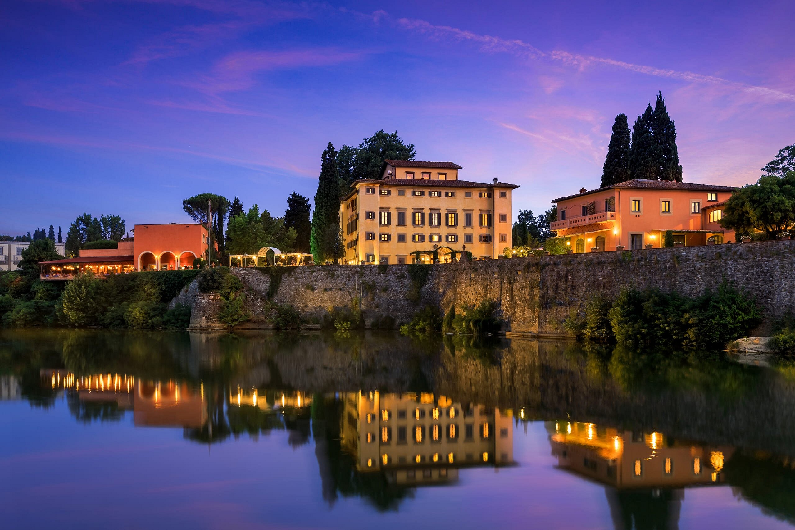 Villa La Massa Estate - Arno view dusk