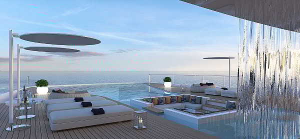 Gabriele Teruzzi Shaddai superyacht - beach club view.jpg The view from the main deck ain't bad (Photo: Gabriele Teruzzi)